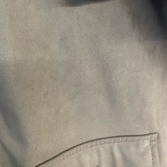 suede gray button up SUPER SUPER SOFT from ZARA - Picture 3 of 10